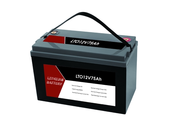 LTO 12V 75Ah tragbares Lithium-Titanat-Akkupaket mit BMS für Wohnmobil / Wohnwagen / Boot