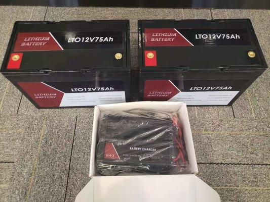 LTO 12V 75Ah tragbares Lithium-Titanat-Akkupaket mit BMS für Wohnmobil / Wohnwagen / Boot
