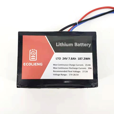 ECOLTO-T2407 LTO Batterie 24V 7,8Ah Lithium Titanat LTO Batterie