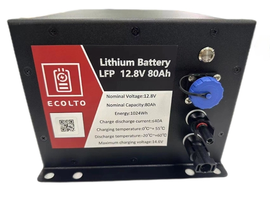 12V 80Ah LiFePO4 Solarstraßenlicht Batterie integrierte BMS und MPPT