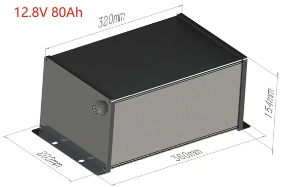 12V 80Ah LiFePO4 Solarstraßenlicht Batterie integrierte BMS und MPPT