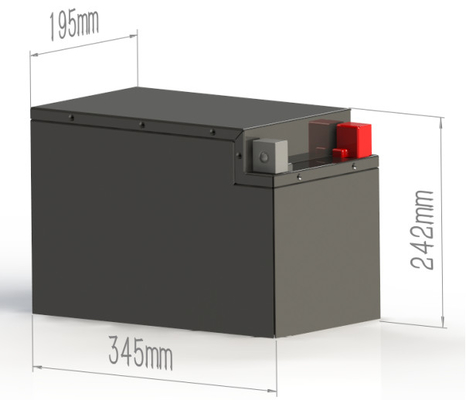 25.6V 100Ah Motorradbatterie Schnellladung Elektrische Zwei- und Dreiradbatterie