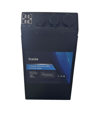 ECOLITE Schnellladung LiFePO4 Tragbare Energiespeicher Lithiumbatterie 12,8v 80A