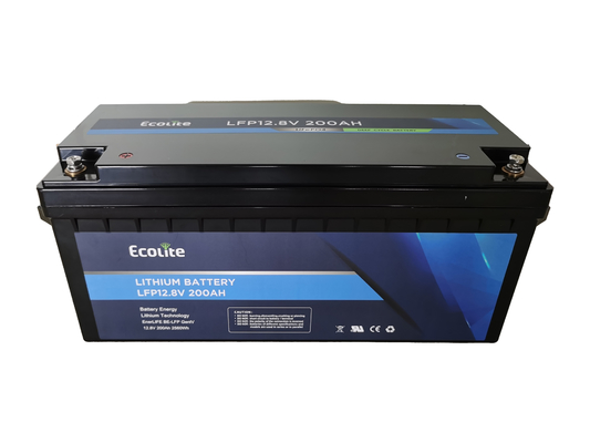 Ecolite 4000+Deep Cycle LifePO4 Lithiumbatterie mit BMS 12,8V 200Ah LFP Batteriepack