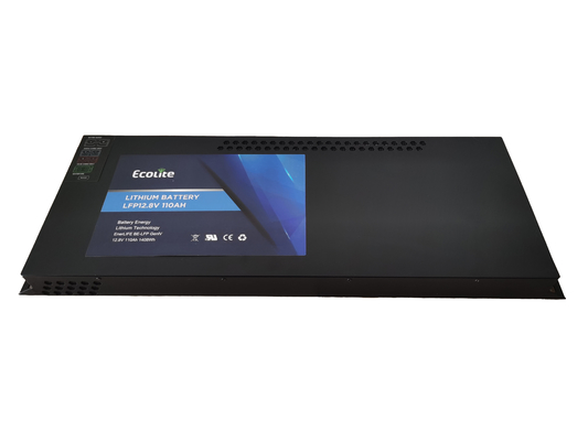 12.8V 110Ah LiFePO4 Slimline Batterie 1408Wh Lithiumbatterie Integrierte BMS zur Sicherung von Energie