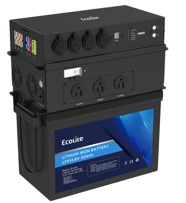 ECOLITE LiFePo4 12,8V 300Ah Lithiumbatterie 3840Wh tragbares Kraftwerk
