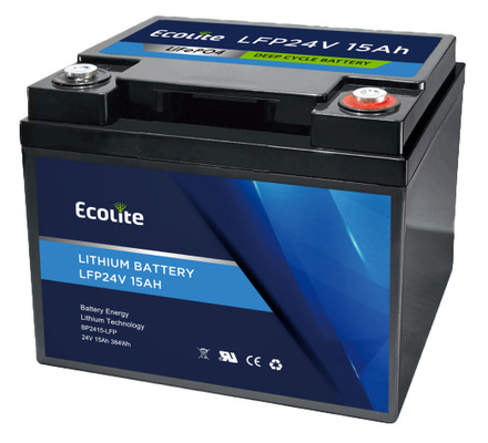BP2415-LFP Schnelllade AGV LiFePo4 Lithium-Ionen-Batterie 24v 15Ah Integriertes BMS
