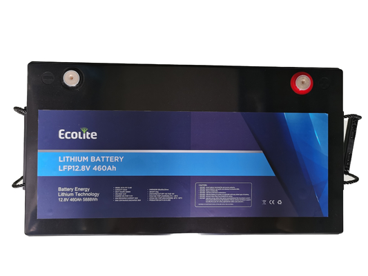angepasstes Leichtgewicht 12,8V 460Ah LiFePO4 RV Lithiumbatterie integriertes BMS