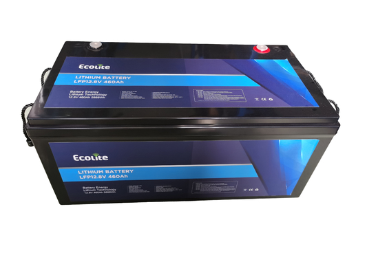 angepasstes Leichtgewicht 12,8V 460Ah LiFePO4 RV Lithiumbatterie integriertes BMS