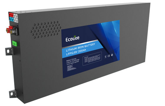 Ultra Slimline RV Lithium Batterie 12,8V200Ah für Camper Off-Road Fahrzeug mit BMS